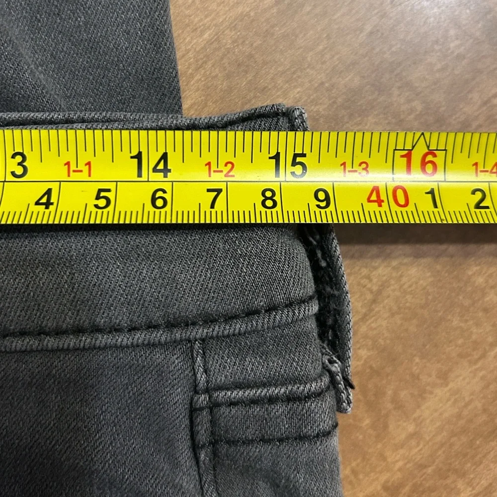 Pistola x Anthropologie Low Rise Gray Flare Jeans Frayed Hem 29 (30x32)⁠ HH